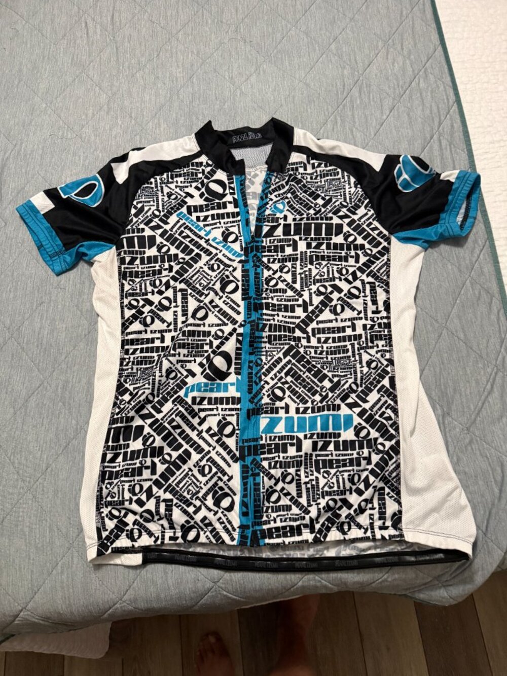Mens Izumi Elite LTD Cycling Jersey Blue Black White XL EUC